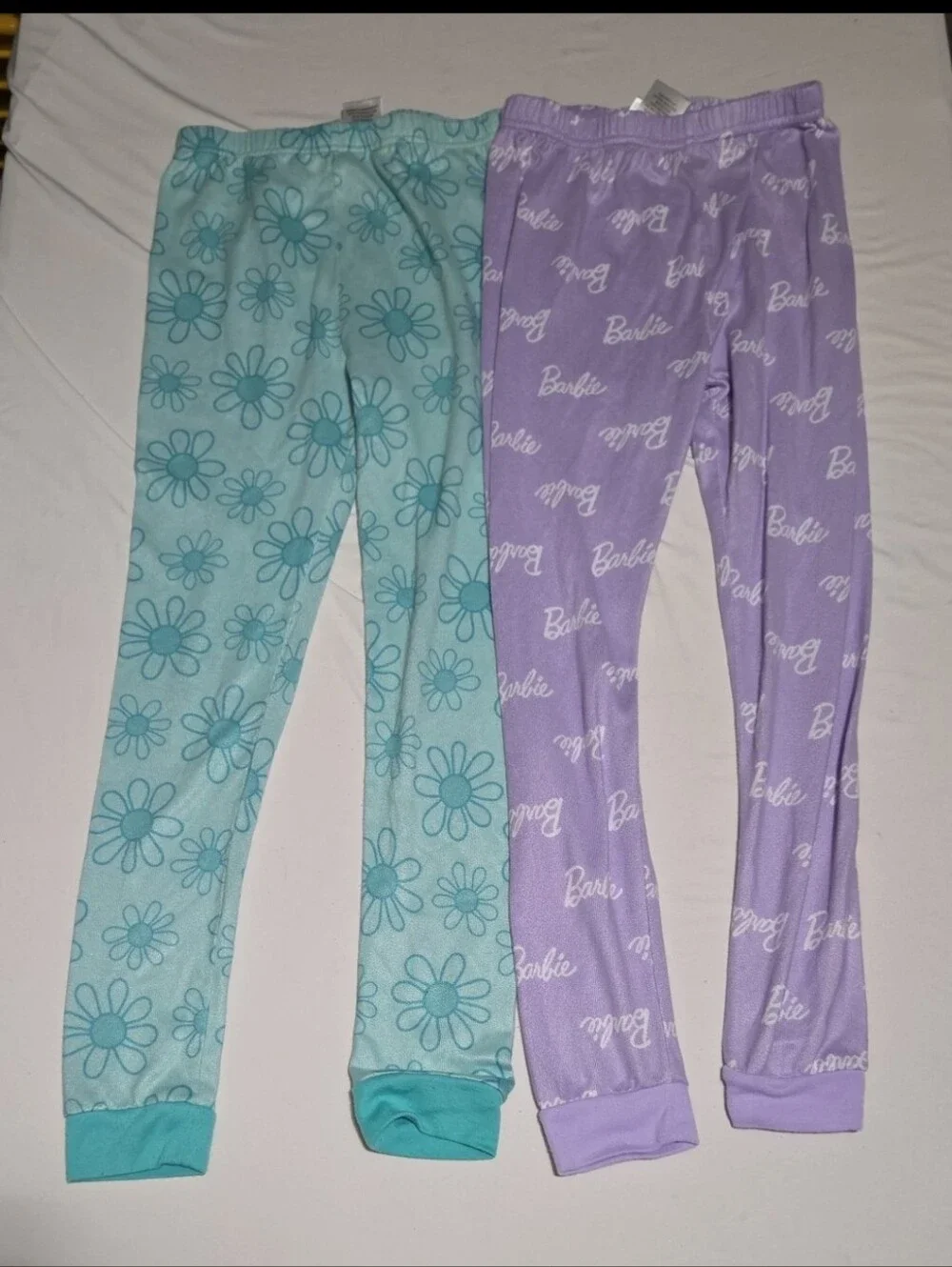 Barbie girls size 10 lot of 2 flower barbie pajama bottoms #33